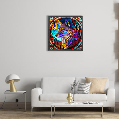 Colorful Wolf - Full Round Drill Diamond Painting 30*30CM