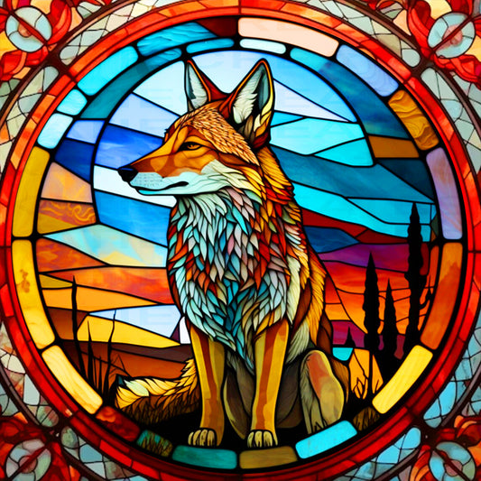 Sitting Fox - Full Round Drill Diamond Painting 30*30CM