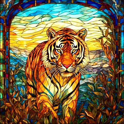 Marching Tiger - Full Round Drill Diamond Painting 30*30CM