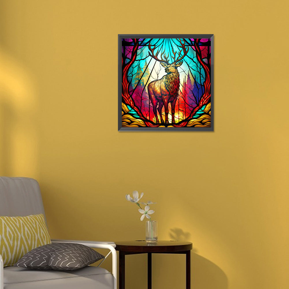 Deer - Full Round Drill Diamond Painting 30*30CM