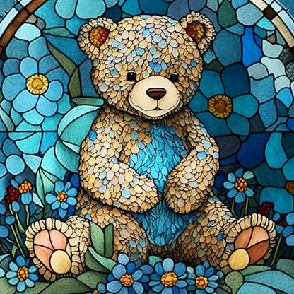 Teddy Bear - Full Round Drill Diamond Painting 30*30CM