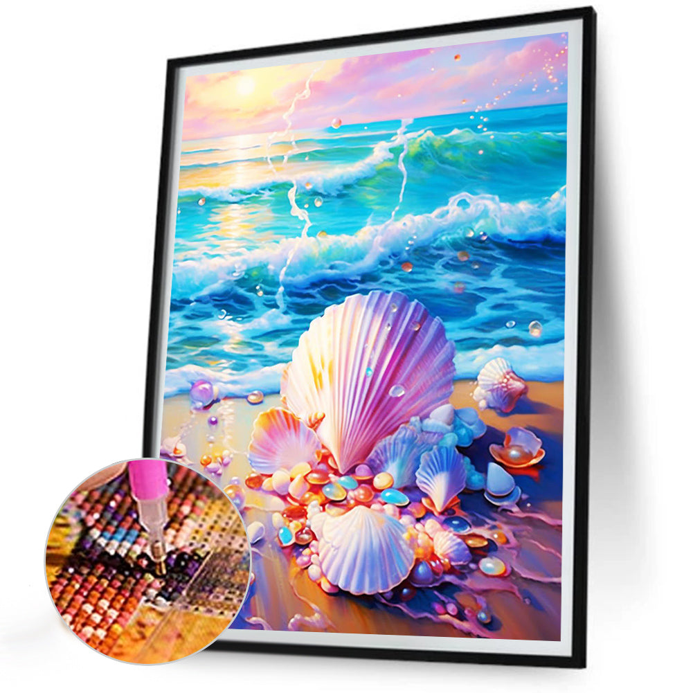 Sea Shells - Full Round Drill Diamond Painting 30*40CM