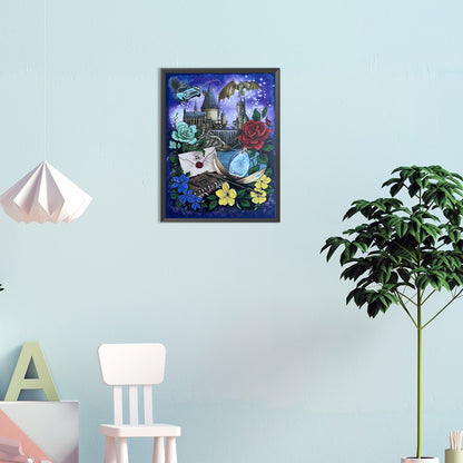 Flower Castle - Full Round Drill Diamond Painting 30*40CM