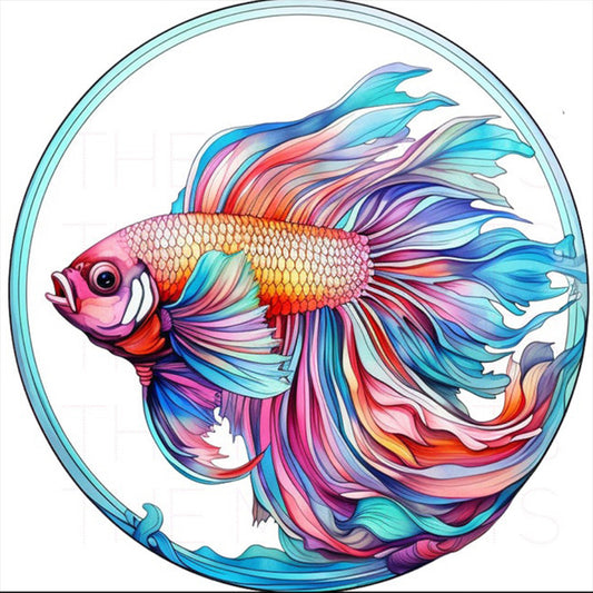 Betta Fish - Full Round Drill Diamond Painting 30*30CM