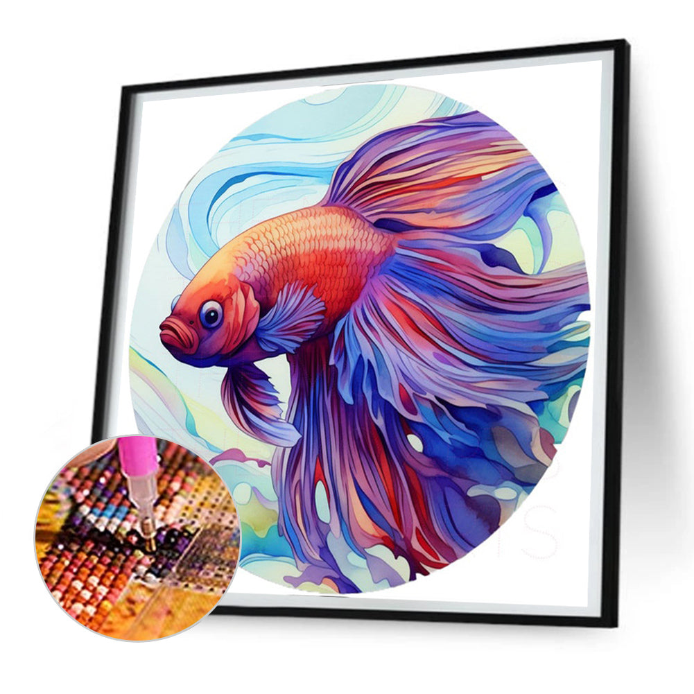 Betta Fish - Full Round Drill Diamond Painting 30*30CM