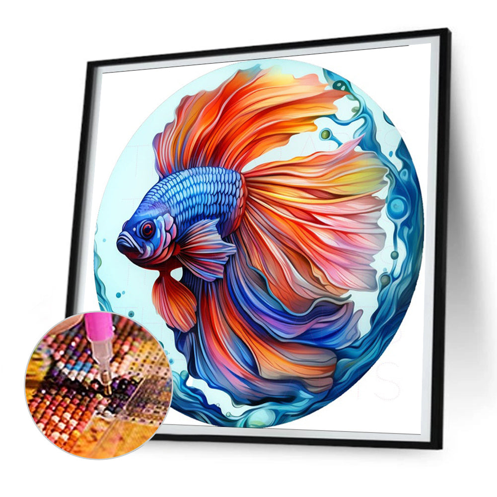 Betta Fish - Full Round Drill Diamond Painting 30*30CM