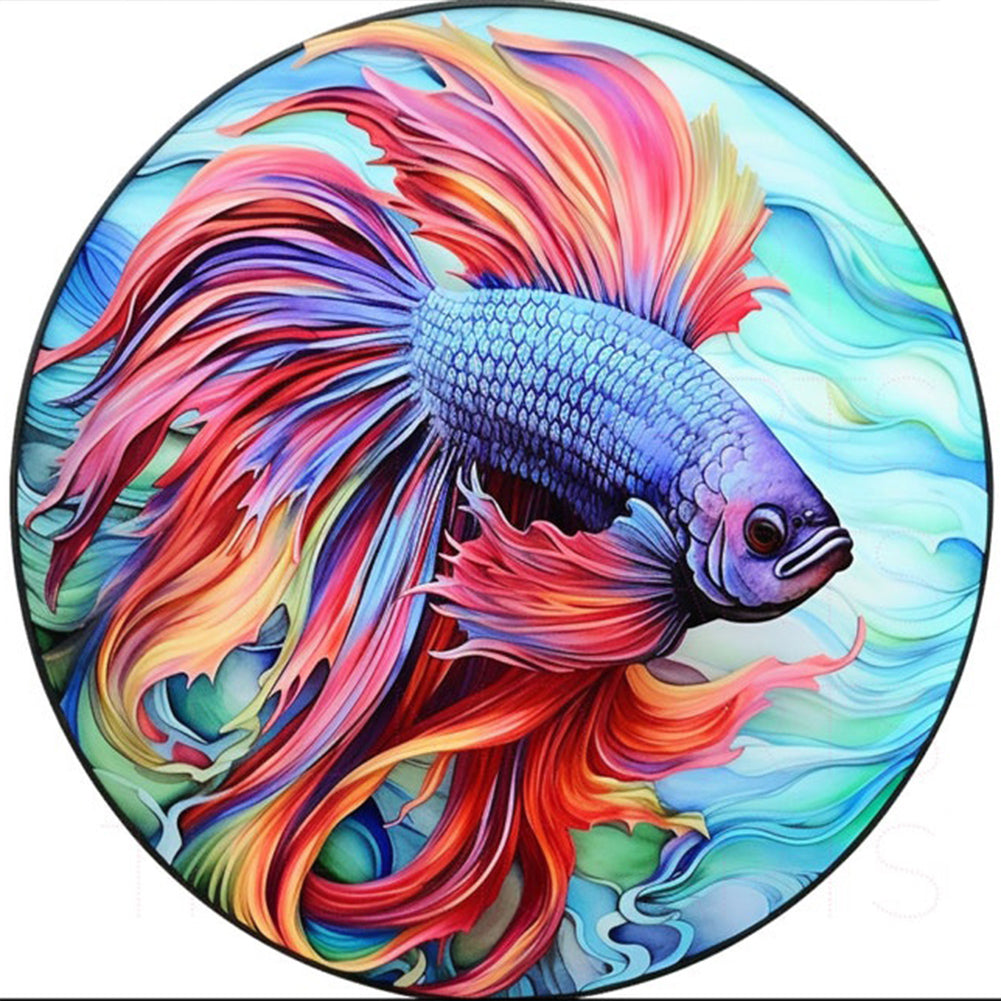 Betta Fish - Full Round Drill Diamond Painting 30*30CM