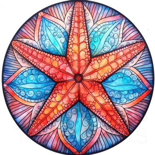 Starfish - Full Round Drill Diamond Painting 30*30CM