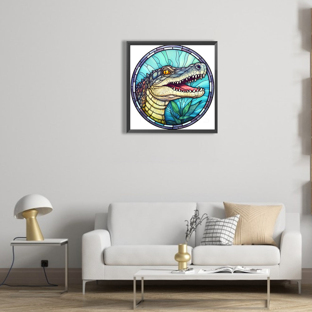 Crocodile - Full Round Drill Diamond Painting 30*30CM