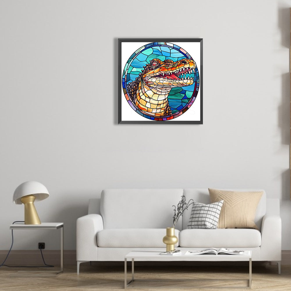 Crocodile - Full Round Drill Diamond Painting 30*30CM