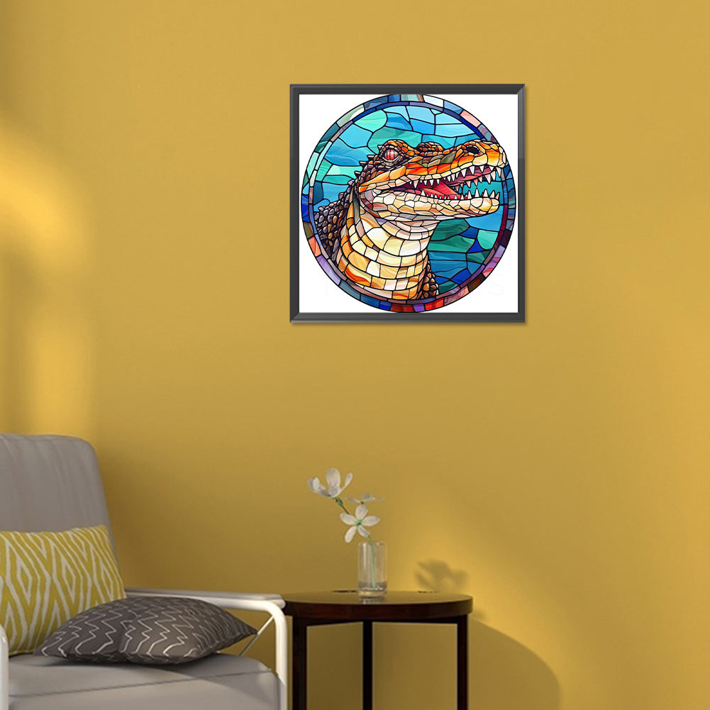 Crocodile - Full Round Drill Diamond Painting 30*30CM