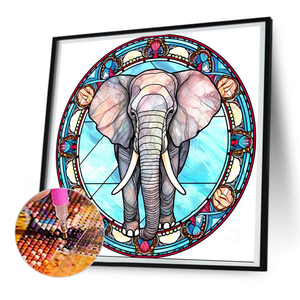 Elephant - Full Round Drill Diamond Painting 30*30CM