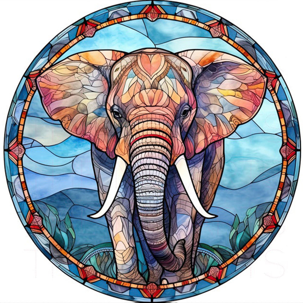 Elephant - Full Round Drill Diamond Painting 30*30CM