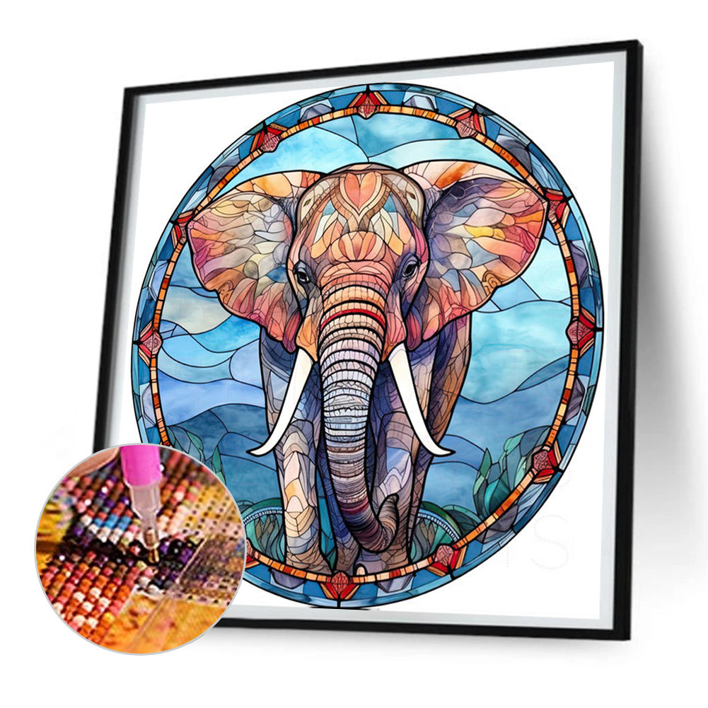 Elephant - Full Round Drill Diamond Painting 30*30CM