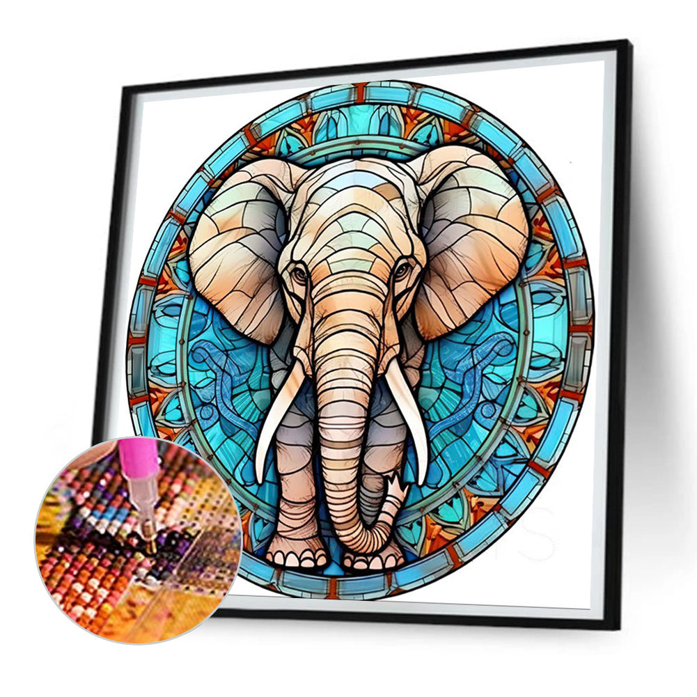 Elephant - Full Round Drill Diamond Painting 30*30CM