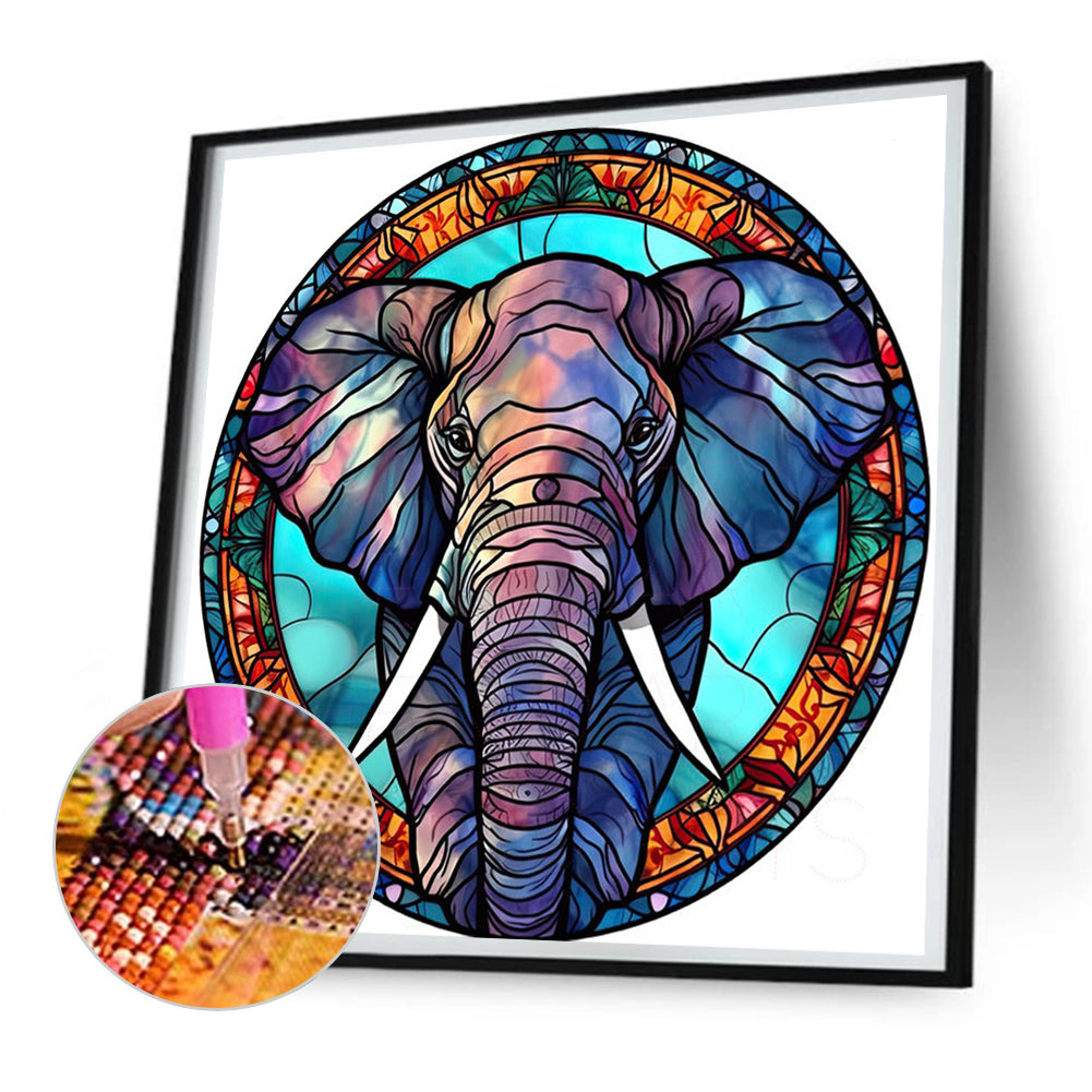 Elephant - Full Round Drill Diamond Painting 30*30CM