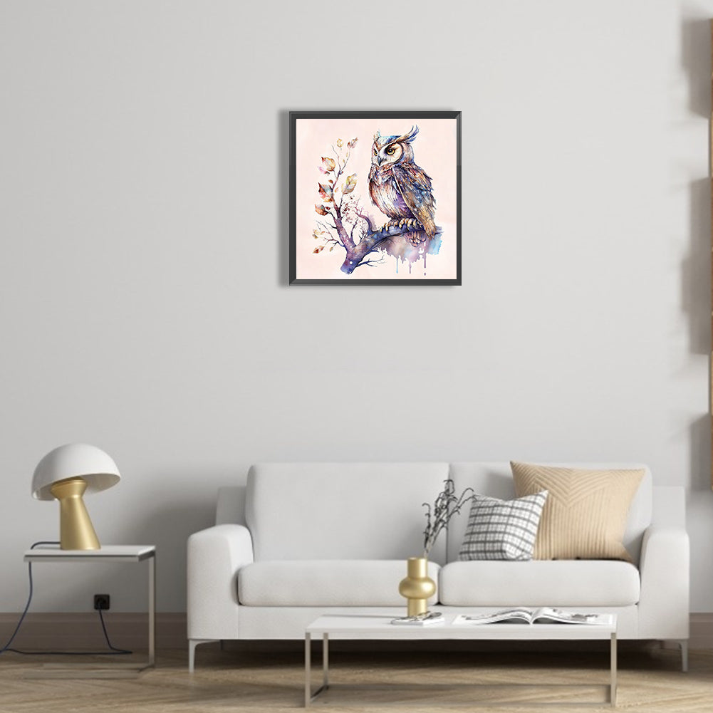 Owl - Full Round Drill Diamond Painting 35*35CM