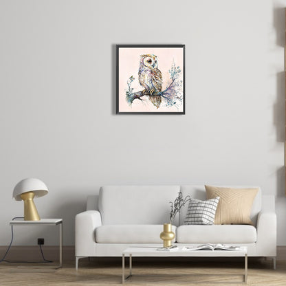 Owl - Full Round Drill Diamond Painting 35*35CM
