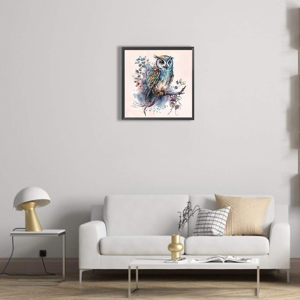 Owl - Full Round Drill Diamond Painting 35*35CM