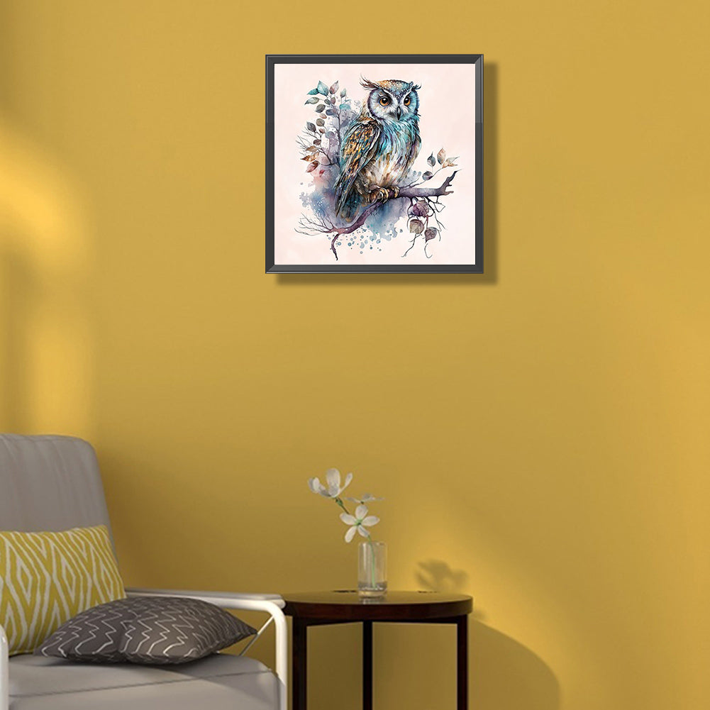 Owl - Full Round Drill Diamond Painting 35*35CM