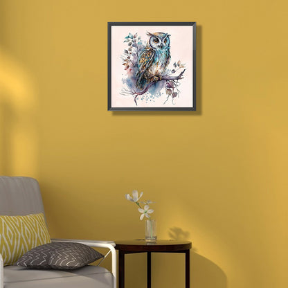 Owl - Full Round Drill Diamond Painting 35*35CM
