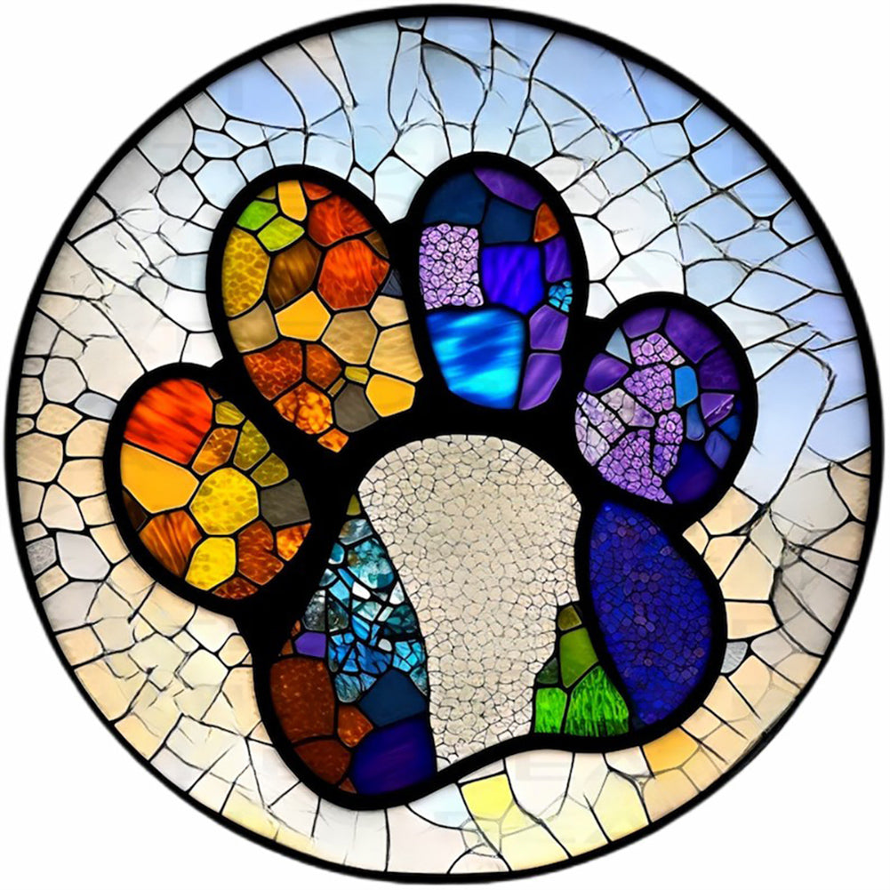 Paw Prints - Full Round Drill Diamond Painting 30*30CM