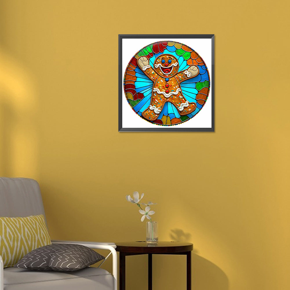 Gingerbread Man - Full Round Drill Diamond Painting 30*30CM