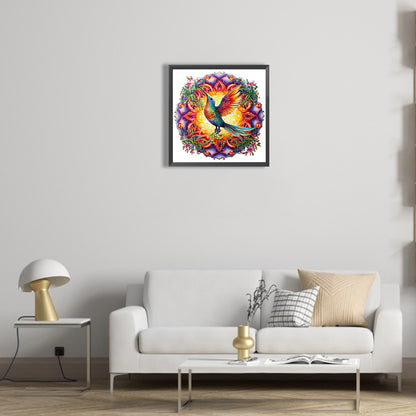 Hummingbird Medal Flower And Bird - Full Round Drill Diamond Painting 35*35CM