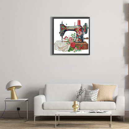 Vintage Sewing Machine - Special Shaped Drill Diamond Painting 30*30CM