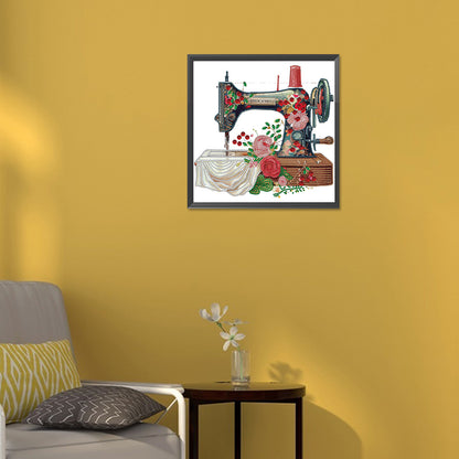 Vintage Sewing Machine - Special Shaped Drill Diamond Painting 30*30CM