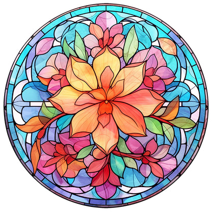 Flower Glass Painting - Full Round Drill Diamond Painting 30*30CM