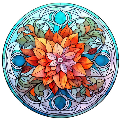 Flower Glass Painting - Full Round Drill Diamond Painting 30*30CM