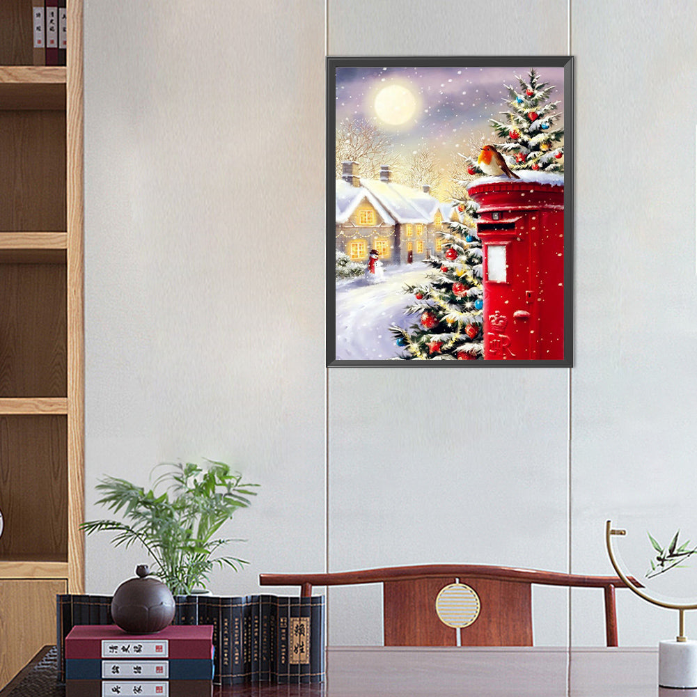 Snow Under The Moon - Full Round Drill Diamond Painting 40*50CM