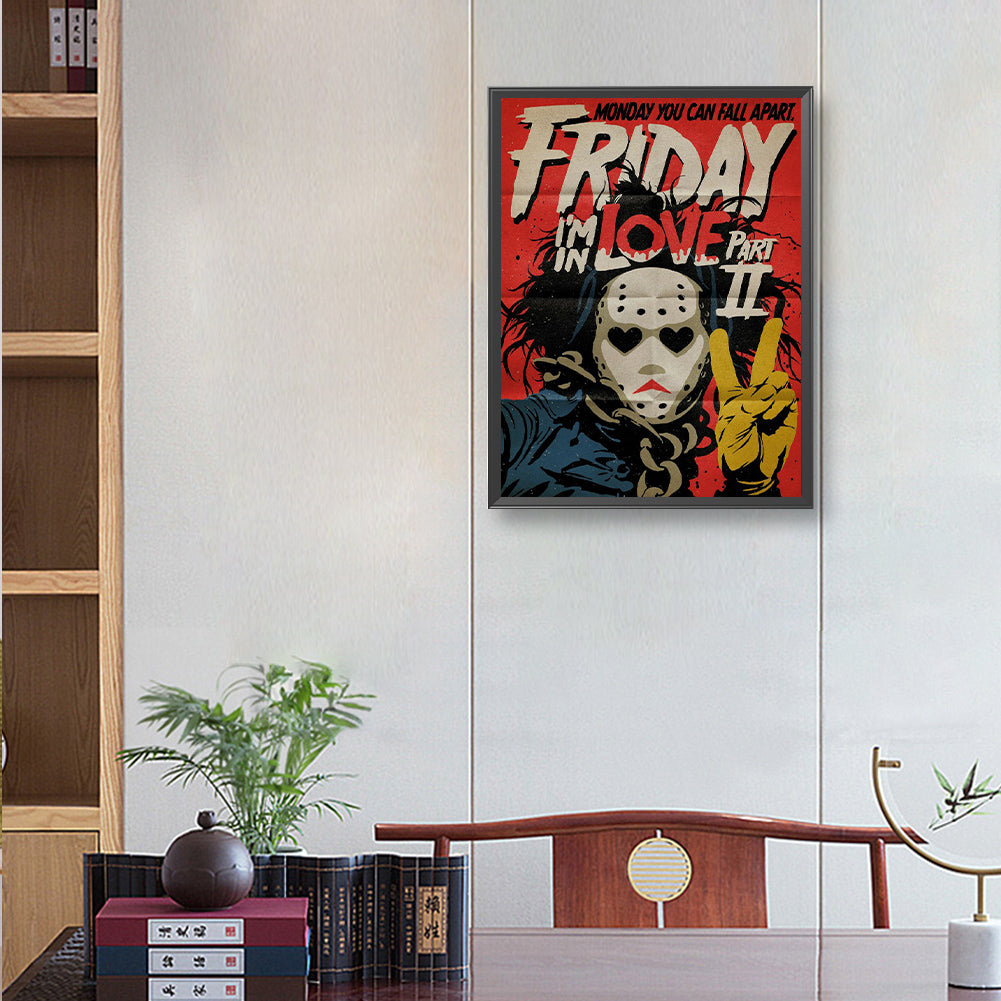 Horror Funny Pictorial - Full Round Drill Diamond Painting 30*40CM