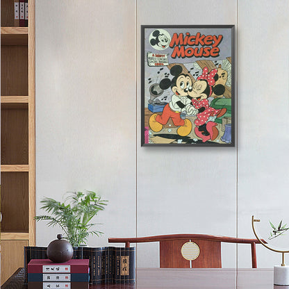 Mickey Mouse Pictorial - Full Round Drill Diamond Painting 30*40CM