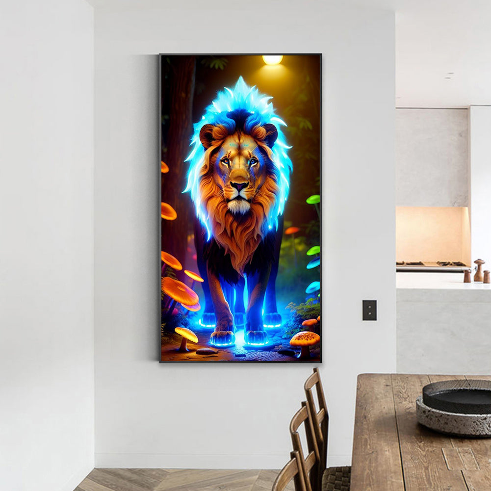 King Of The Forest Lion - Full Round Drill Diamond Painting 40*70CM