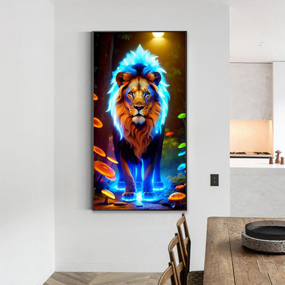 King Of The Forest Lion - Full Round Drill Diamond Painting 40*70CM