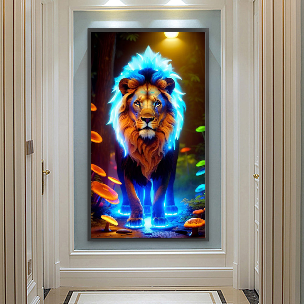 King Of The Forest Lion - Full Round Drill Diamond Painting 40*70CM