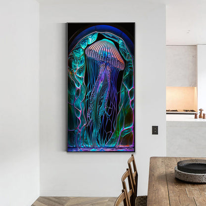 Jellyfish Glass Painting - Full Round Drill Diamond Painting 40*70CM