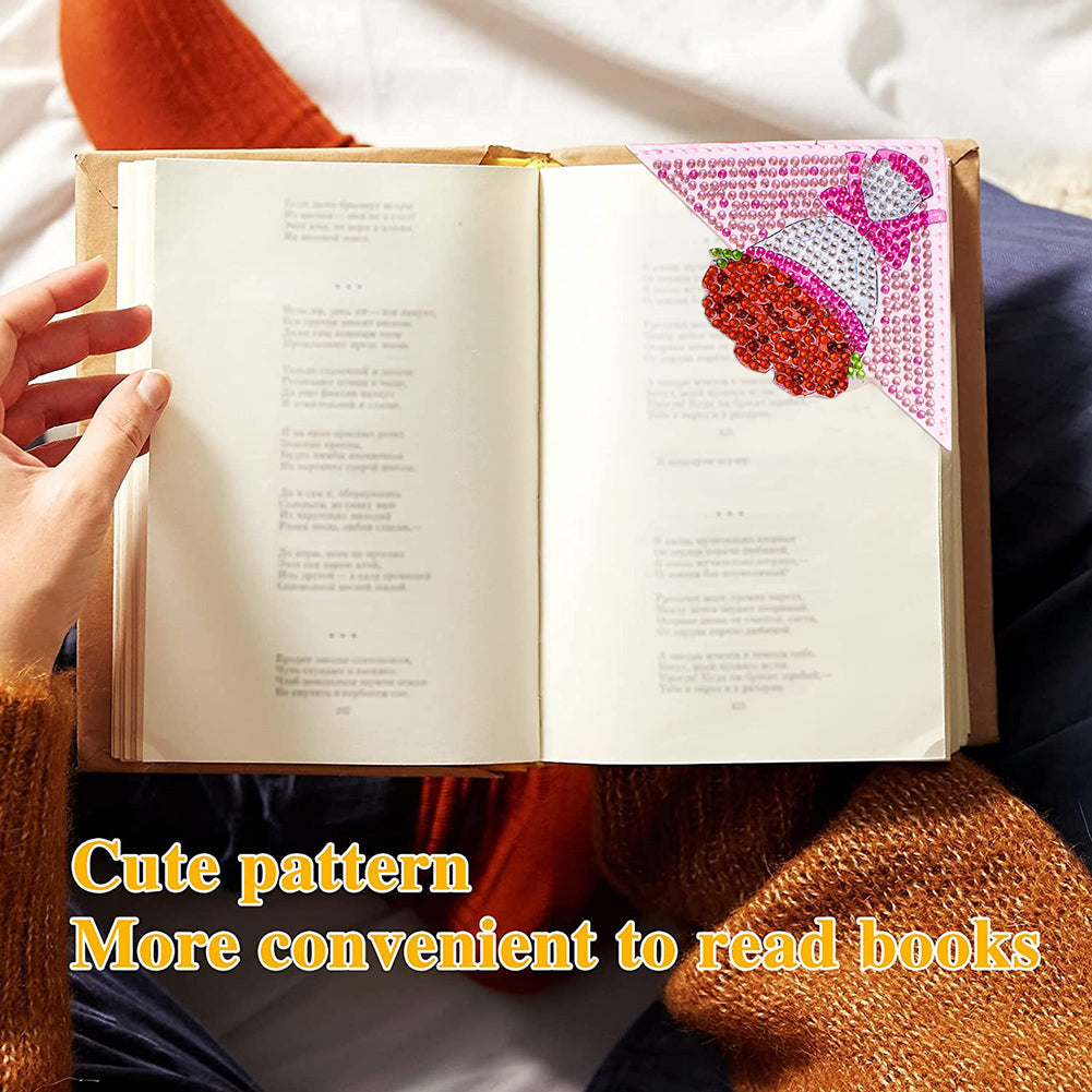 DIY Diamond Art Bookmarks Art Craft 5D Leather Triangle for Beginner Adults Kids