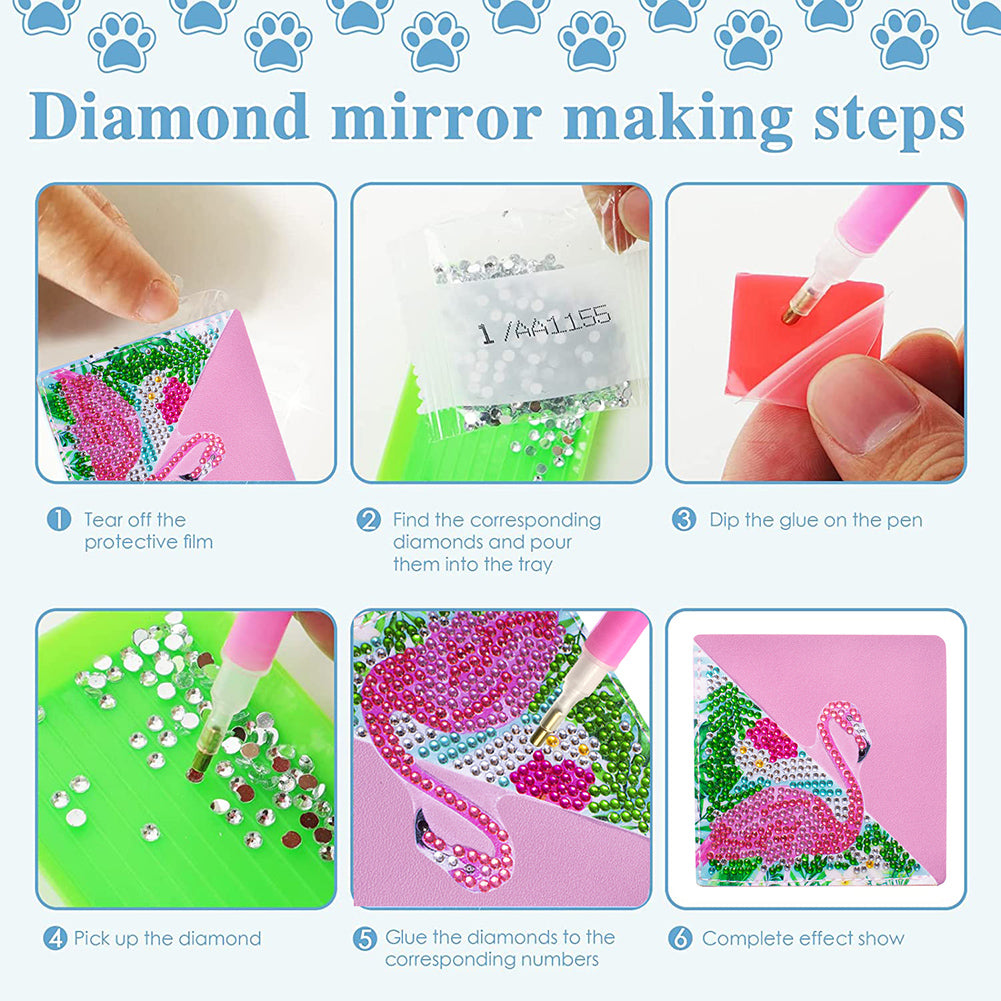 DIY Diamond Art Bookmarks Art Craft 5D Leather Triangle for Beginner Adults Kids