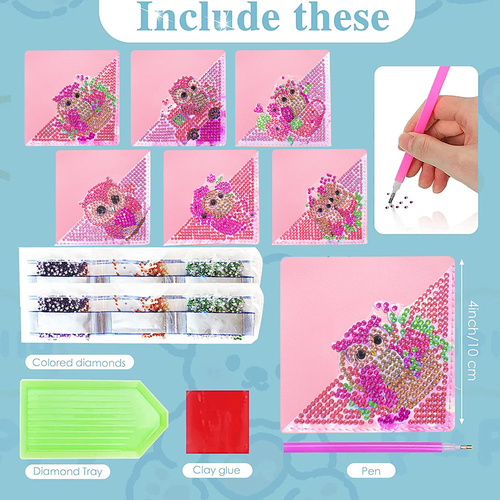 DIY Diamond Art Bookmarks Art Craft 5D Leather Triangle for Beginner Adults Kids