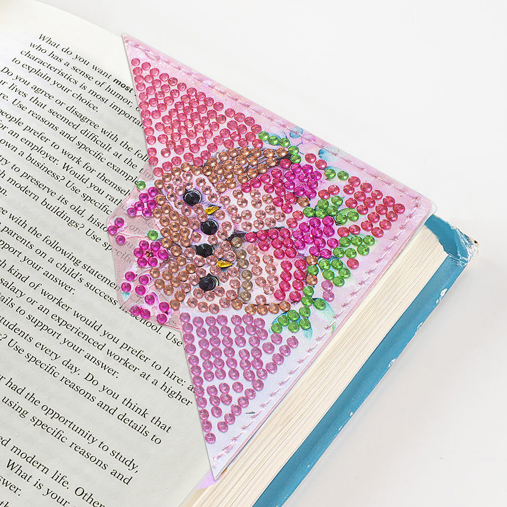 DIY Diamond Art Bookmarks Art Craft 5D Leather Triangle for Beginner Adults Kids