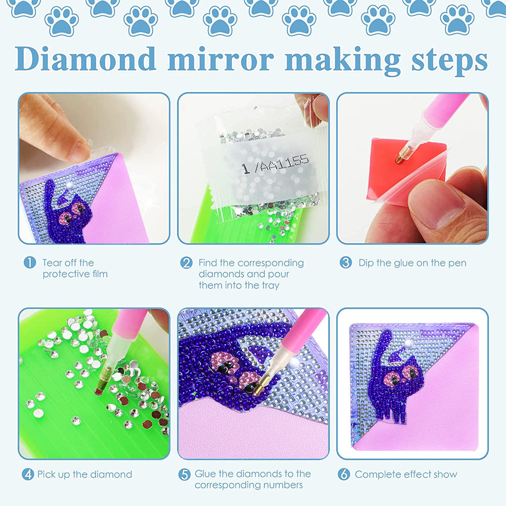 DIY Diamond Art Bookmarks Art Craft 5D Leather Triangle for Beginner Adults Kids