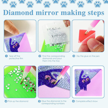 DIY Diamond Art Bookmarks Art Craft 5D Leather Triangle for Beginner Adults Kids