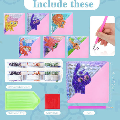 DIY Diamond Art Bookmarks Art Craft 5D Leather Triangle for Beginner Adults Kids