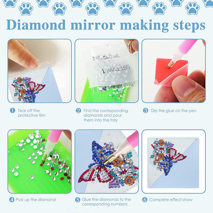 DIY Diamond Art Bookmarks Art Craft 5D Leather Triangle for Beginner Adults Kids