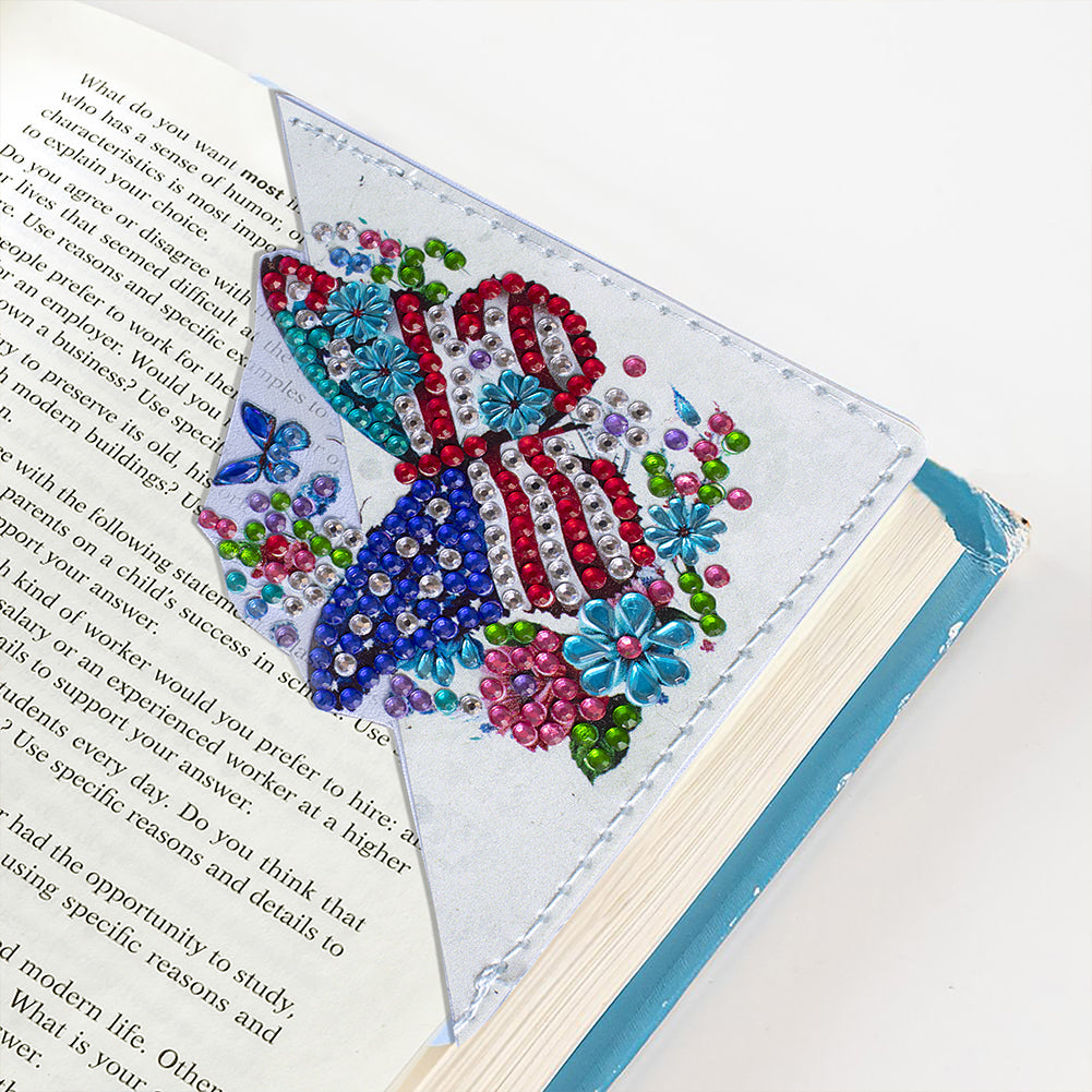 DIY Diamond Art Bookmarks Art Craft 5D Leather Triangle for Beginner Adults Kids