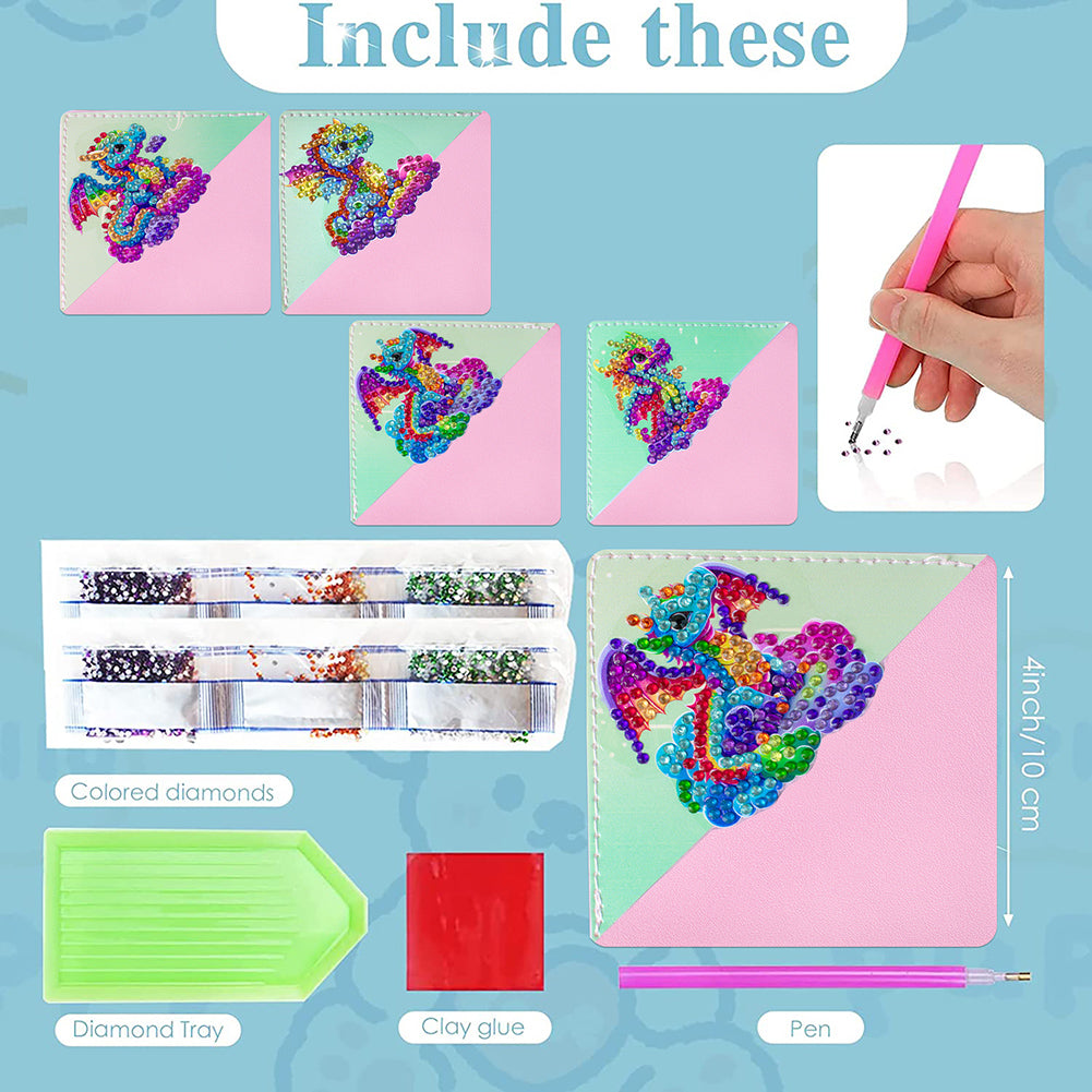 DIY Diamond Art Bookmarks Art Craft 5D Leather Triangle for Beginner Adults Kids