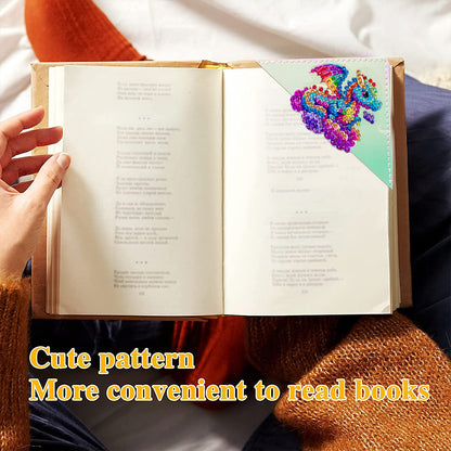 DIY Diamond Art Bookmarks Art Craft 5D Leather Triangle for Beginner Adults Kids